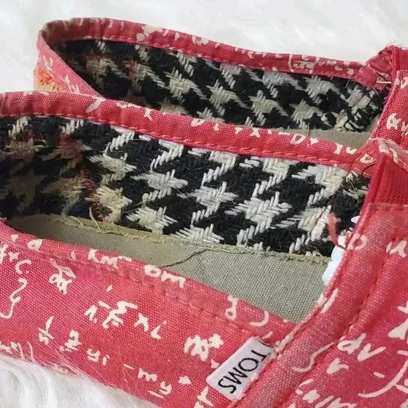 RARE TOMS Red Math EquationFlats - 6.5 - Picture 9 of 9